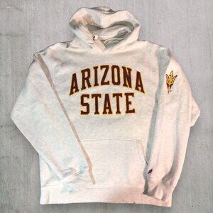 League Arizona State Sun Devils Hoodie Size L Gray Pullover ASU Logo Embroidered
